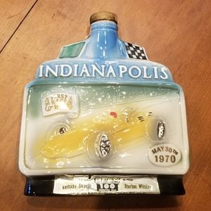 Indianapolis 500 Decanter Vintage Jim Beam 1970